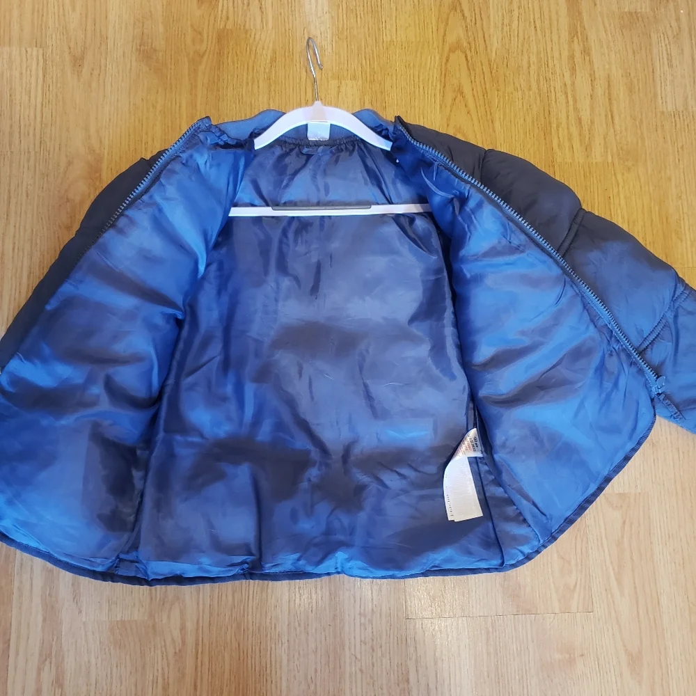 European Boys' Thick Puffer Jacket with Hood 6-7